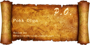 Pokk Olga névjegykártya